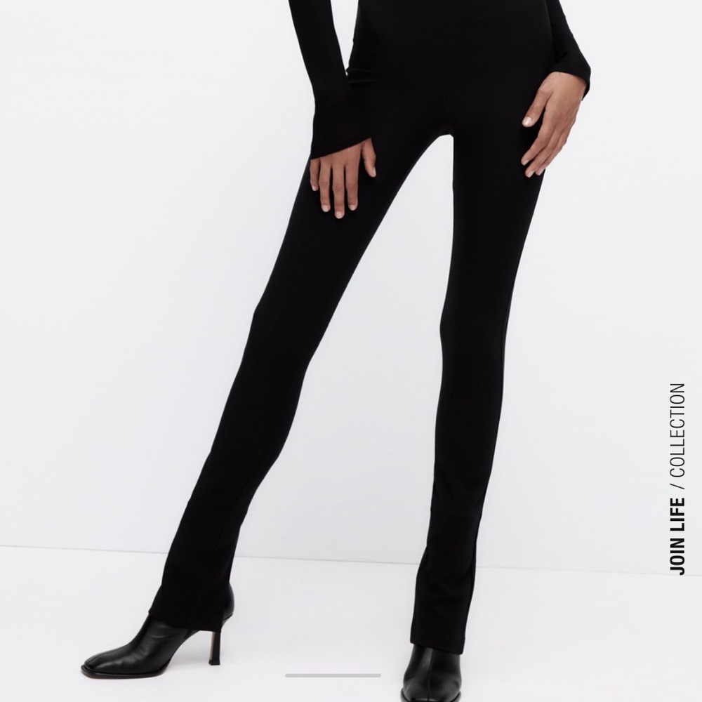 Zara Extra Long Slit Leggings